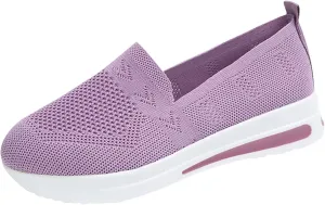 Quick Dry Casual Boat Shoes for Women Arch Support Air Cushioned Classic Comfort Flat Loafers Orthopedic Tennis Comfortable Lightweight Jogging Sneakers Padded Insole Slip on Tennis Footwears