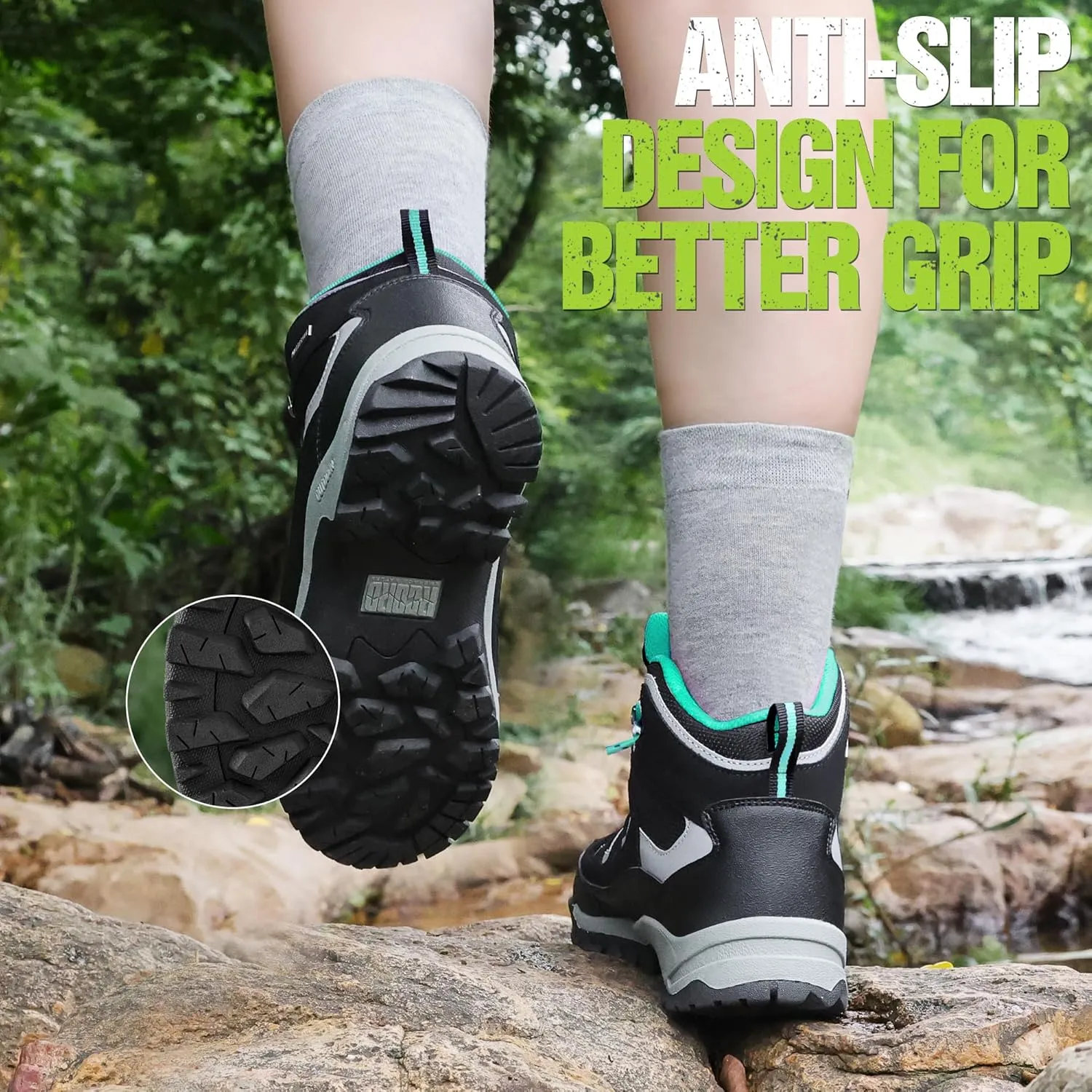 R CORD Snow Boots for Women Ankle Winter Boots for Women Hiking Boots Women Waterproof Durable Womens Hiking Boots for Outdoors