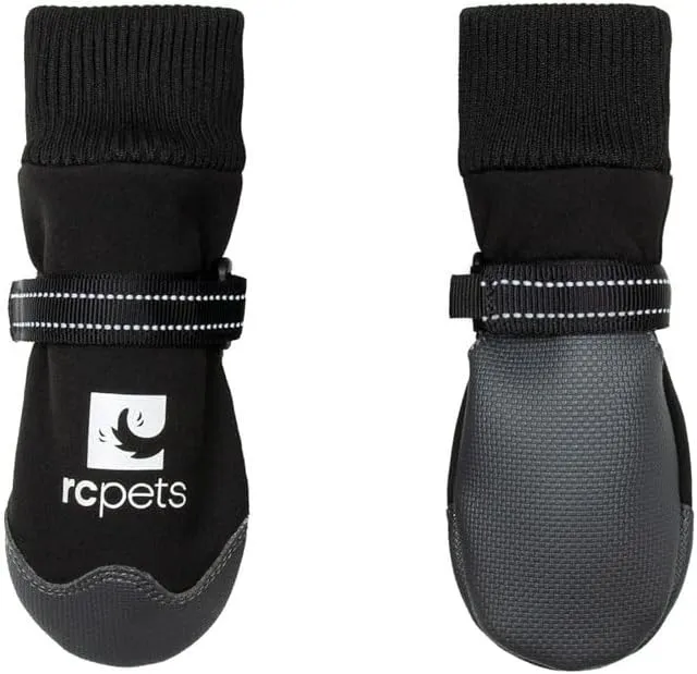 RC Pets Strider Dog Boot, Water Resistant, Paw Protection, Medium,Black