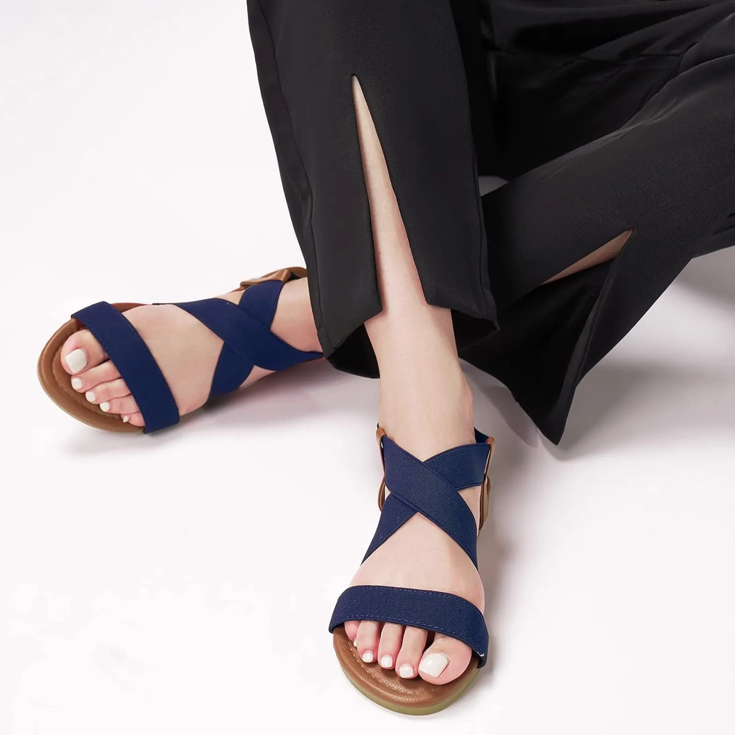 Rekayla Flat Elastic Sandals for Women
