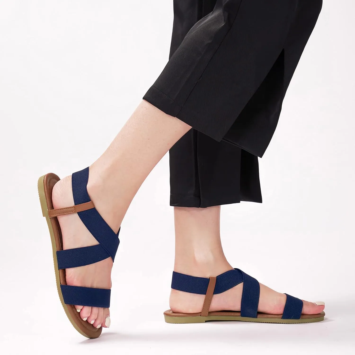 Rekayla Flat Elastic Sandals for Women