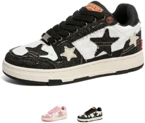 Retro Star Platform Shoes Vintage Chunky Sneakers for Women Men Trendy Casual Aesthetic Y2k Skate Shoes
