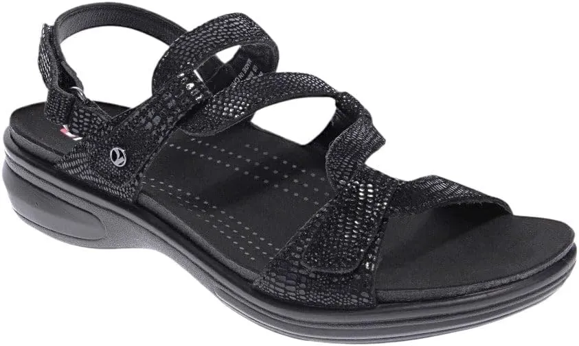 Revere Emerald 3 Women’s Sandals - Premium Soft Leather, Adjustable Straps & Contoured Footbed - Orthotic Arch Support for Stylish Comfort & All-Day Wear