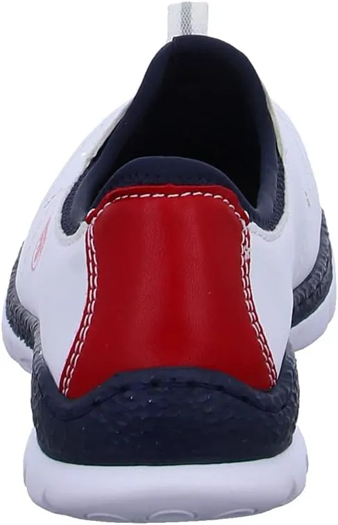 Rieker N42P6 Nikita Slip-On Women's Sneakers - Lightweight Walking Shoes with Durable Sole - Lacer-Cut Detailing and Stretch Laces - Stylish Comfort for All-Day Wear