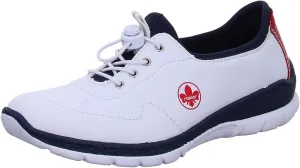 Rieker N42P6 Nikita Slip-On Women's Sneakers - Lightweight Walking Shoes with Durable Sole - Lacer-Cut Detailing and Stretch Laces - Stylish Comfort for All-Day Wear