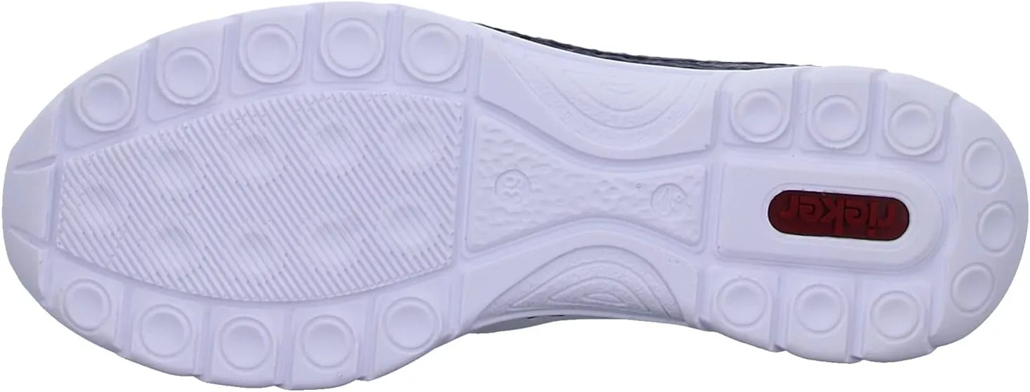 Rieker N42P6 Nikita Slip-On Women's Sneakers - Lightweight Walking Shoes with Durable Sole - Lacer-Cut Detailing and Stretch Laces - Stylish Comfort for All-Day Wear