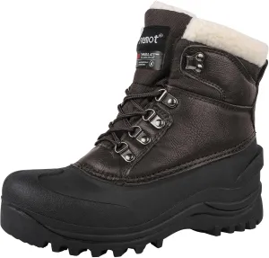 riemot Women's Men's Winter Snow Boots Waterproof Outdoor Boots Anti-slip Comfortable Boots Warm Fur Collar Shoes for Hiking Walking Camping Lace-up Shoes US 5-13 Black Brown