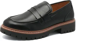 Round Toe Chunky Loafers Women Platform Loafers for Women