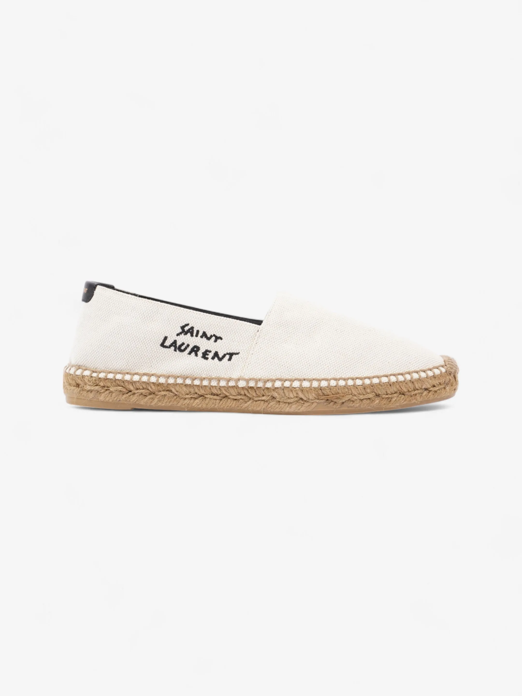 Saint Laurent Canvas Espadrilles White  / Black Canvas EU 40 UK 7