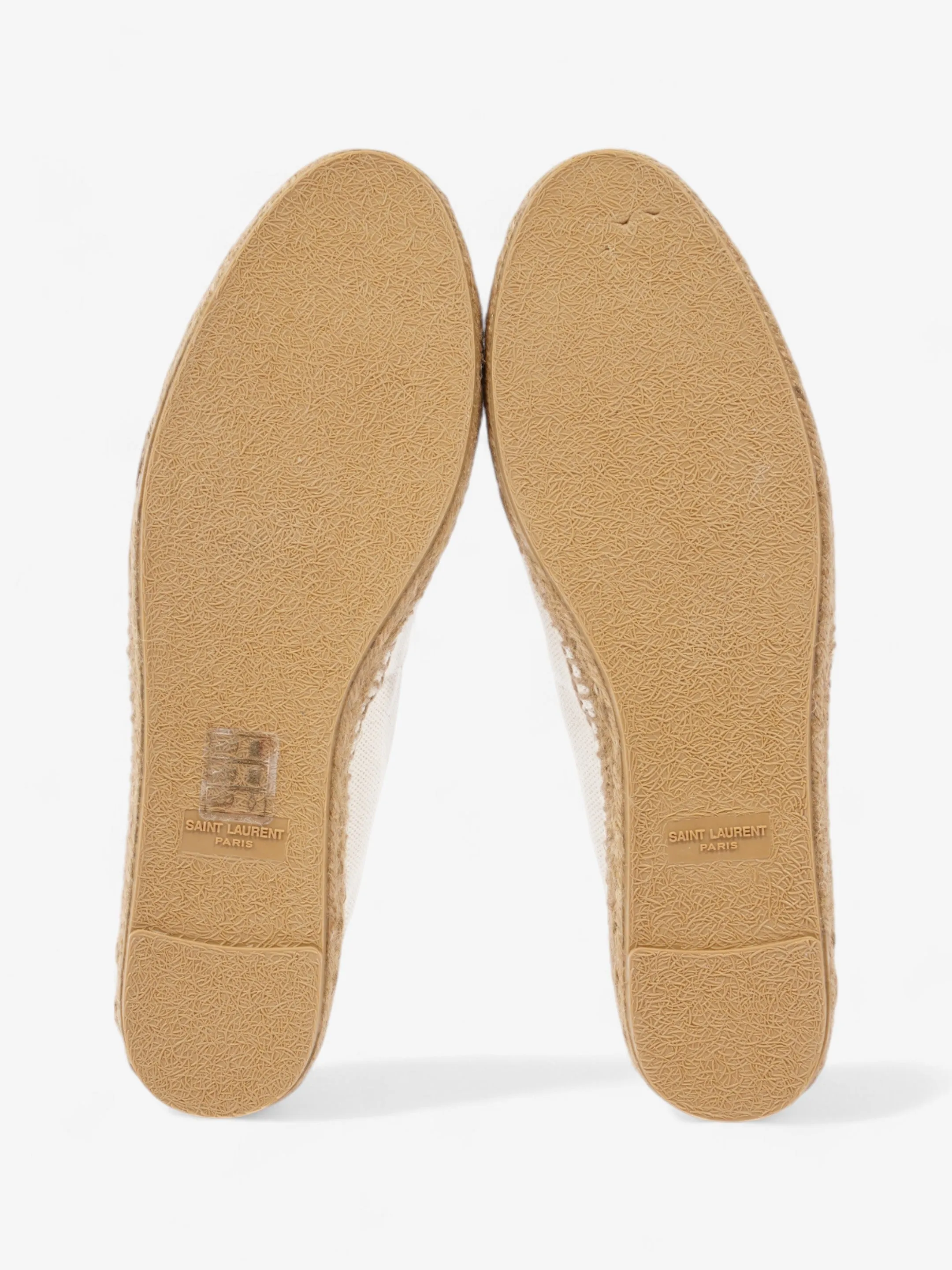 Saint Laurent Canvas Espadrilles White  / Black Canvas EU 40 UK 7