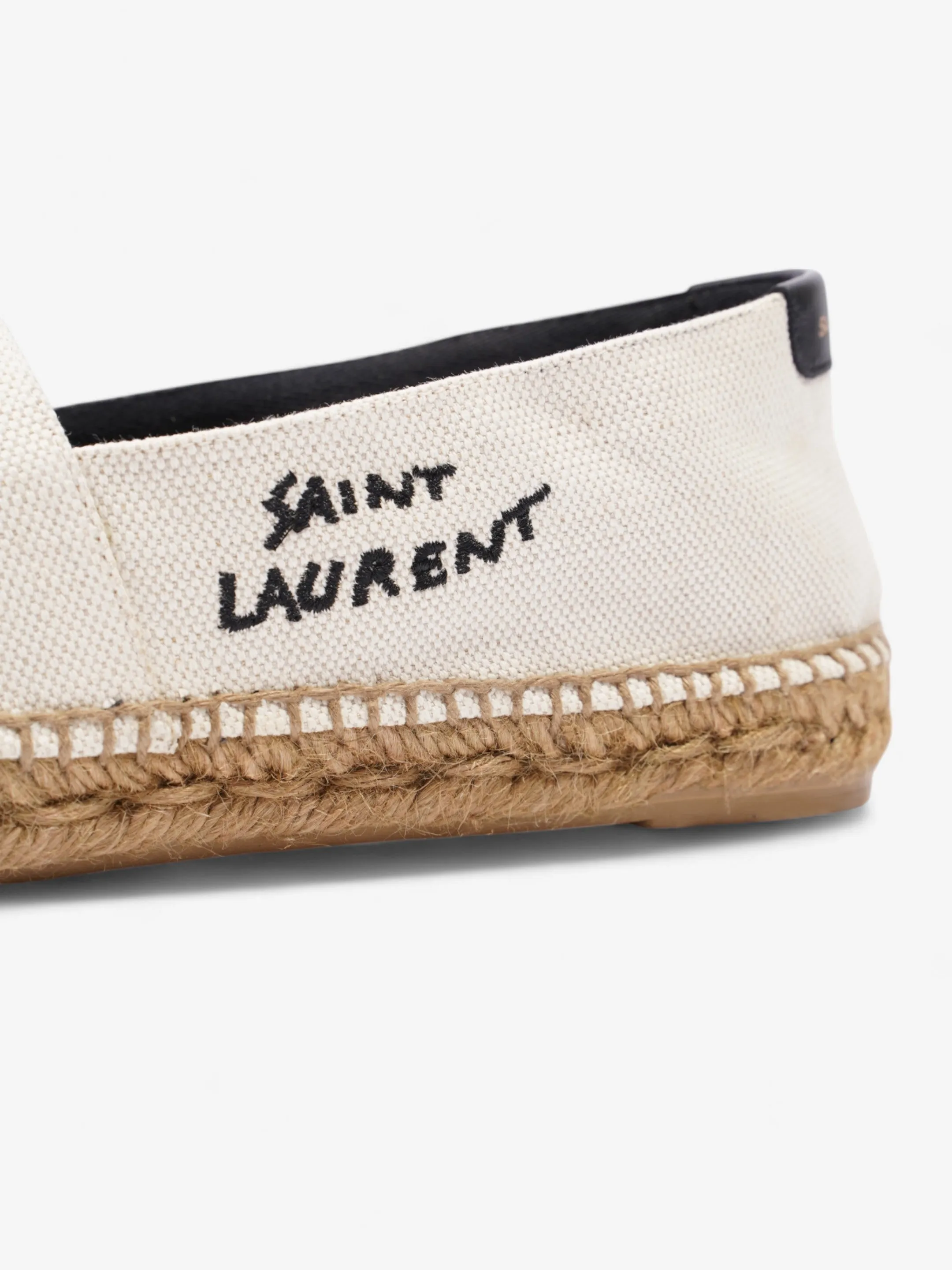 Saint Laurent Canvas Espadrilles White  / Black Canvas EU 40 UK 7