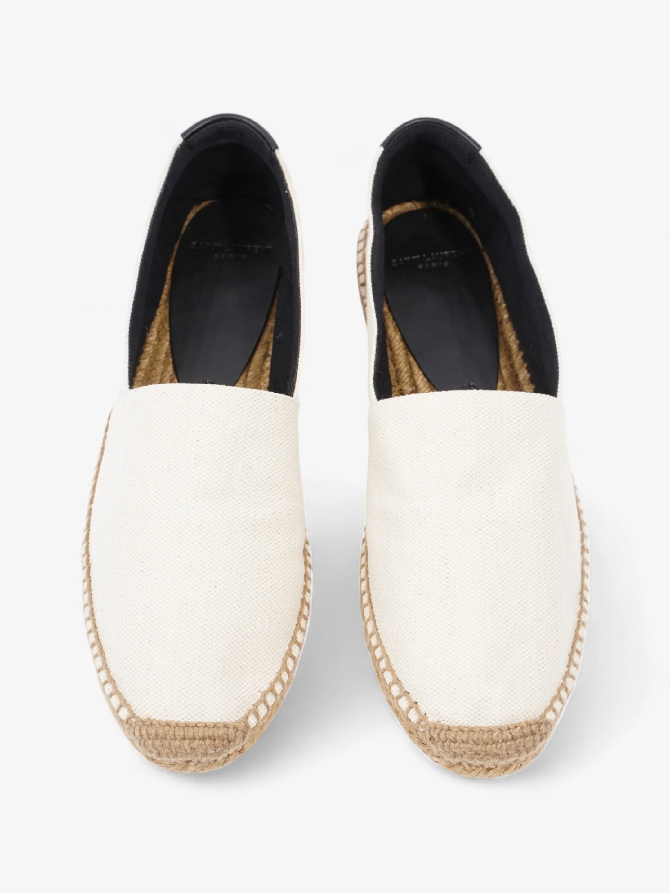 Saint Laurent Canvas Espadrilles White  / Black Canvas EU 40 UK 7