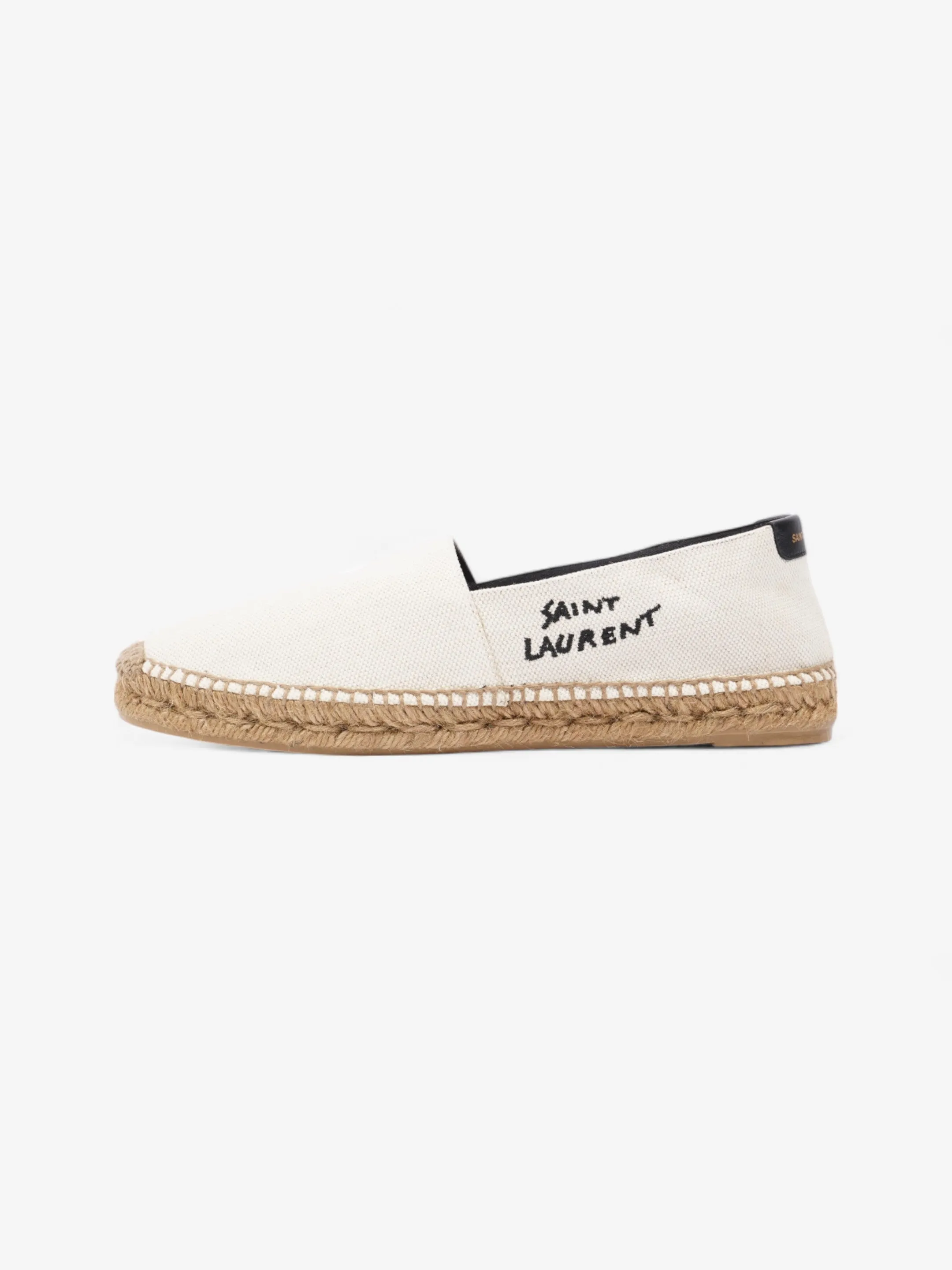 Saint Laurent Canvas Espadrilles White  / Black Canvas EU 40 UK 7