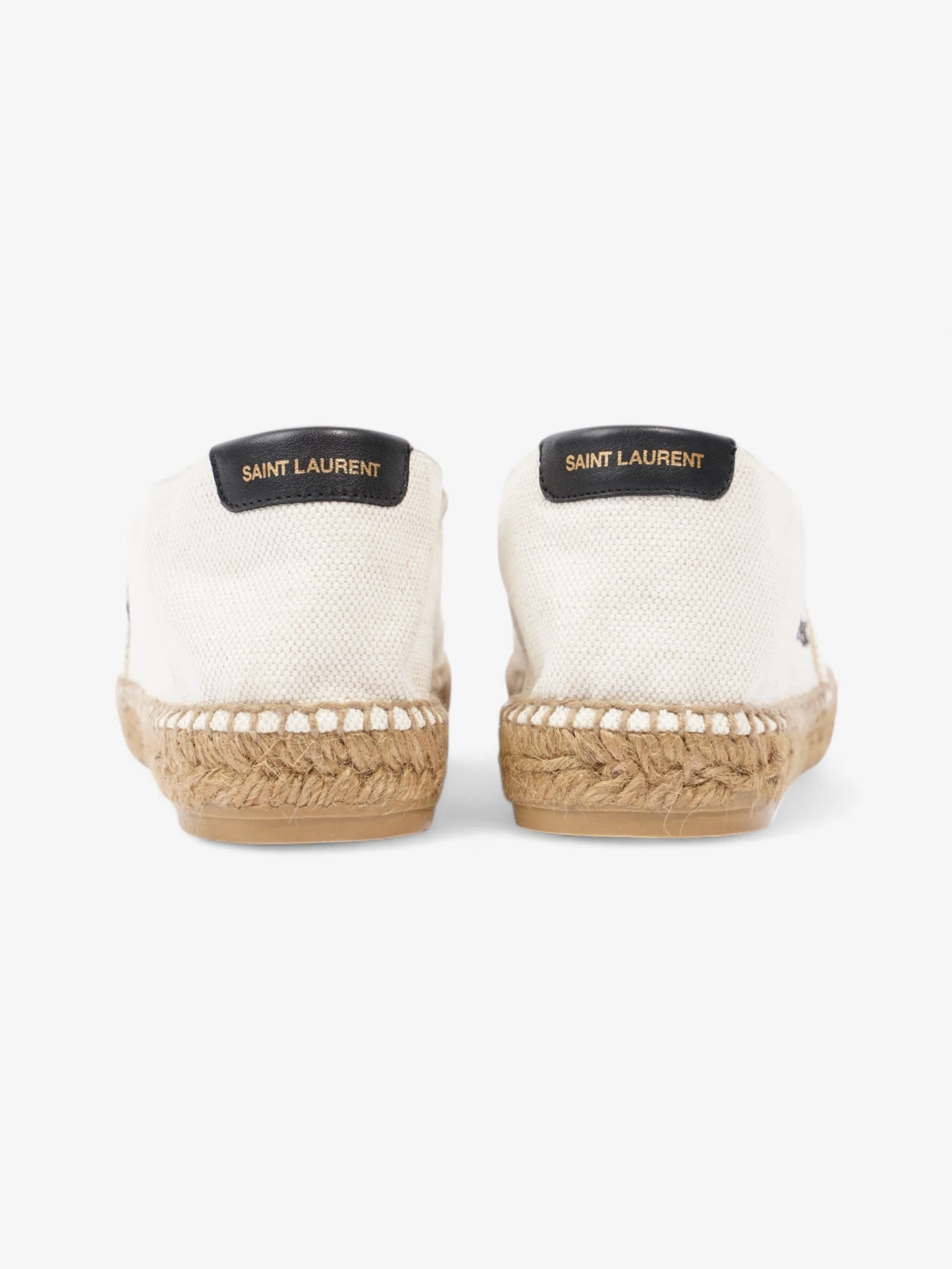 Saint Laurent Canvas Espadrilles White  / Black Canvas EU 40 UK 7