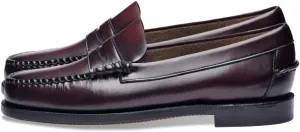 Sebago Women's Classic Dan Leather Penny Loafers – Hand-Sewn Slip-On Moccasins with Leather Sole & Timeless Design, Brown Burgundy - 9 Regular