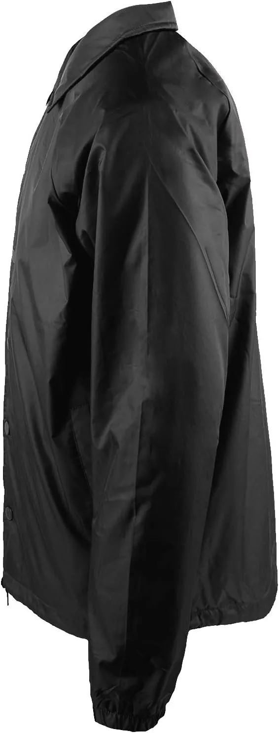 Shaka Wear Men’s Coach Jacket – Classic Windbreaker Nylon Water Resistance Relaxed Fit Snaps Blank Coat