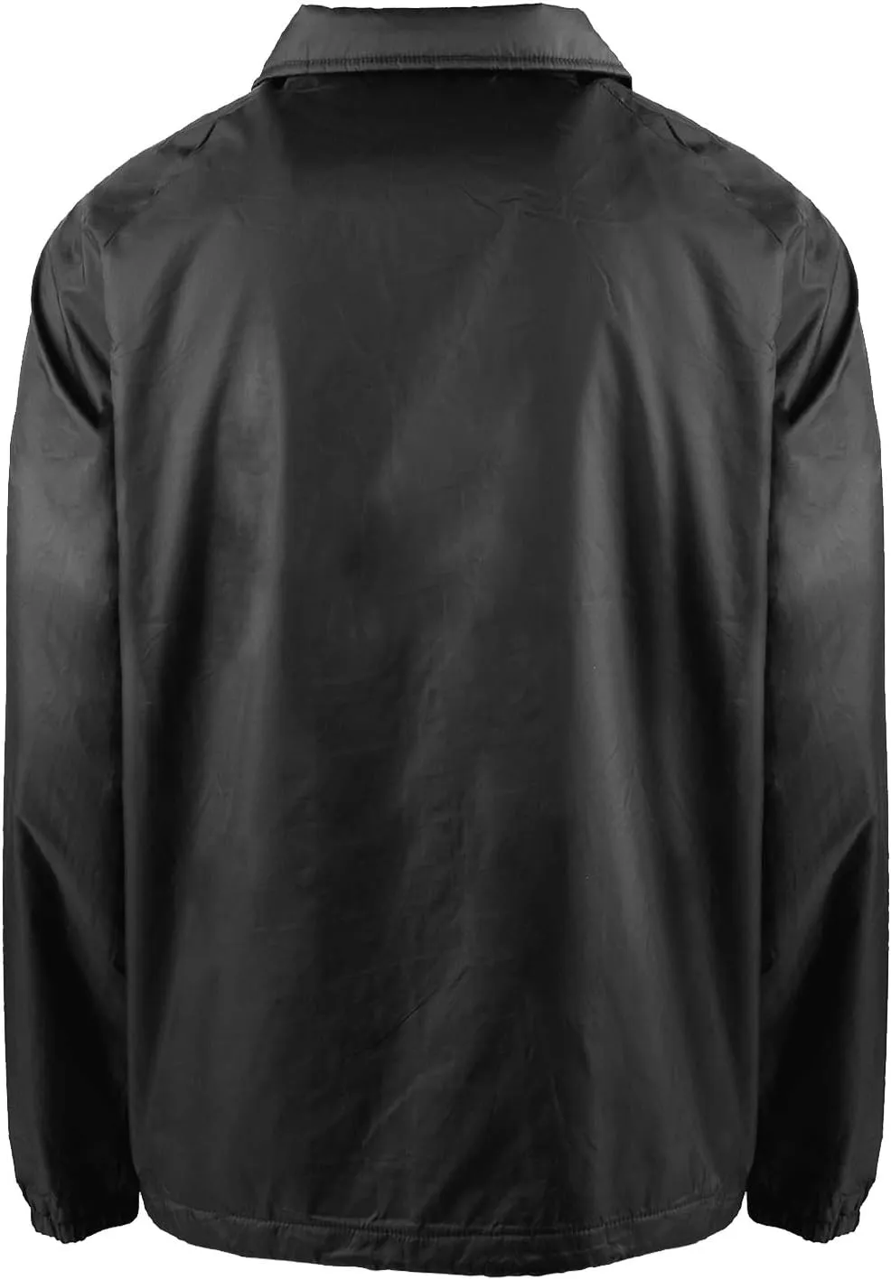 Shaka Wear Men’s Coach Jacket – Classic Windbreaker Nylon Water Resistance Relaxed Fit Snaps Blank Coat