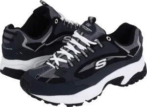 Skechers Men's Stamina-Nuovo lace up sneaker, Navy/Black, 9 2E US
