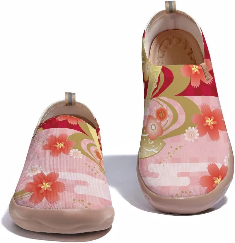 Slip On Loafers for Women Art Painted Knit Casual Shoes Lightweight Comfort Travel Sneaker