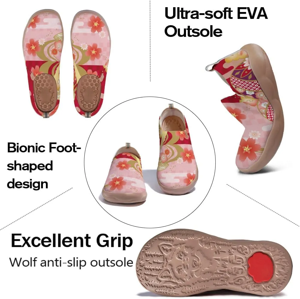 Slip On Loafers for Women Art Painted Knit Casual Shoes Lightweight Comfort Travel Sneaker