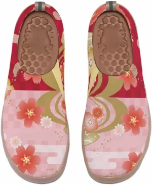 Slip On Loafers for Women Art Painted Knit Casual Shoes Lightweight Comfort Travel Sneaker