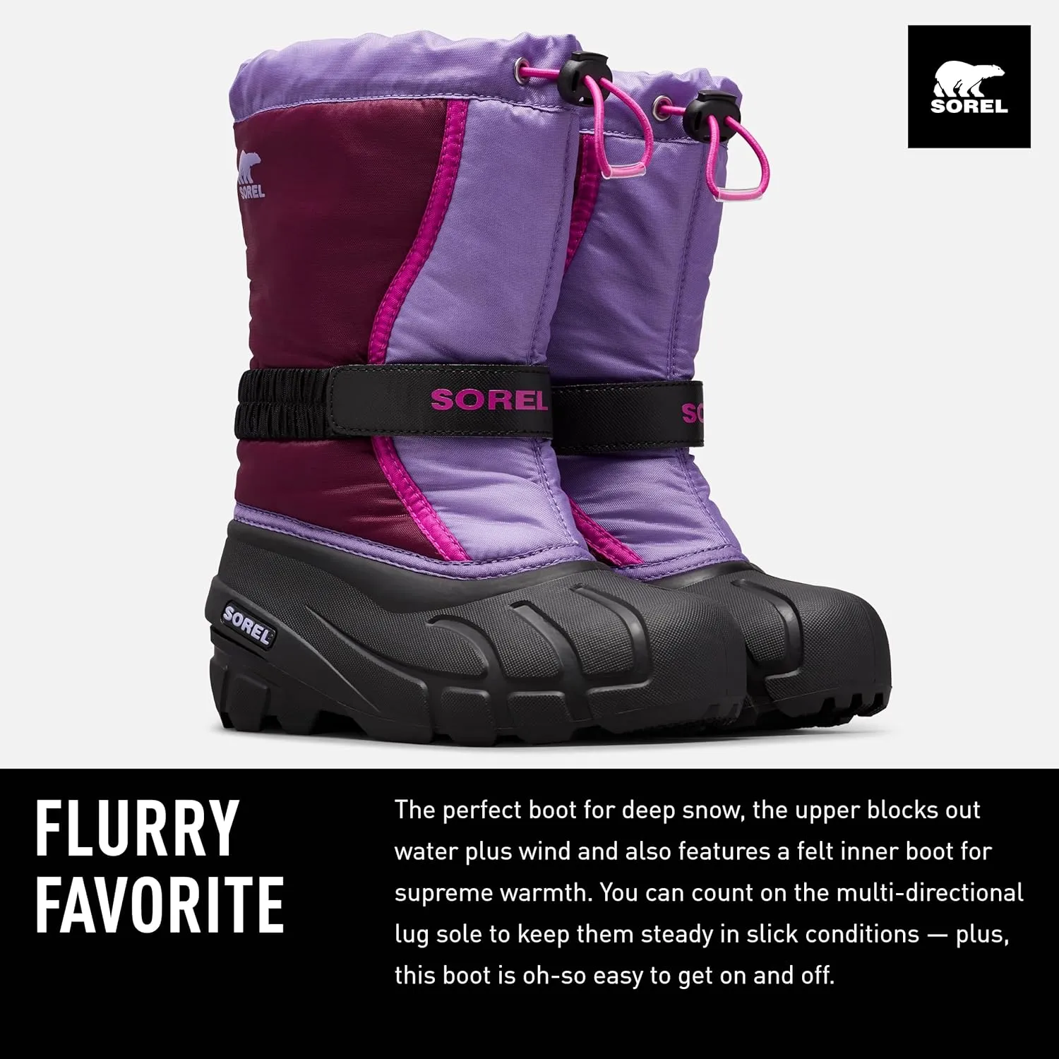 SOREL - Youth Flurry Winter Snow Boots for Kids