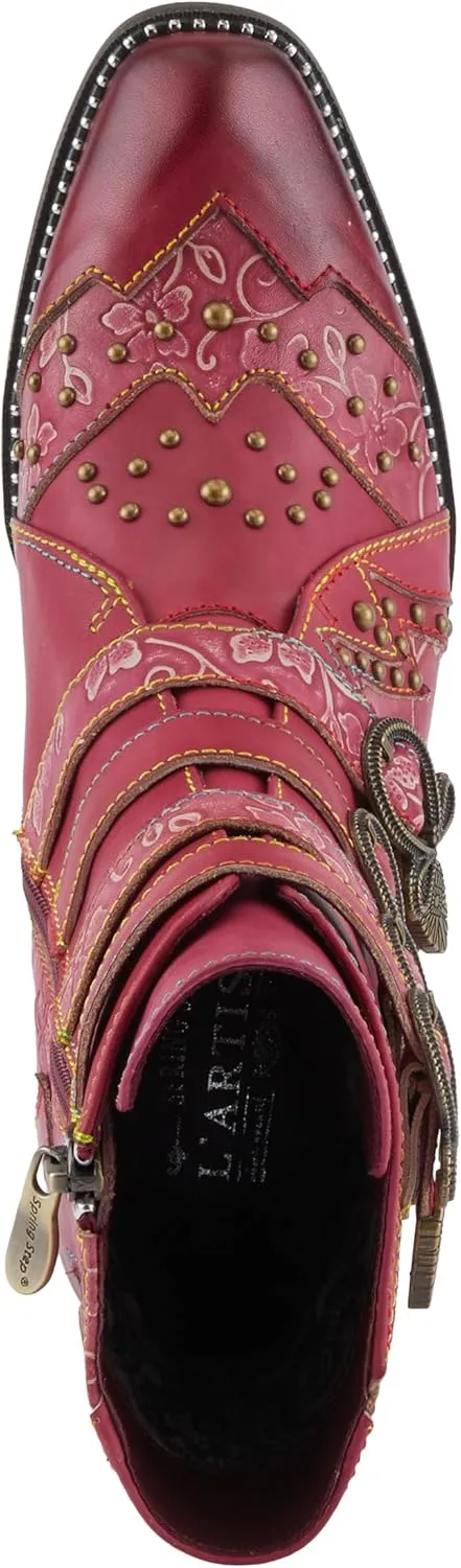 Spring Step L'Artiste Rodeha Booties for women - Women's Ankle Boots with Zipper Closure - Ladies Boots with Western Style Pointed Toe Silhouette