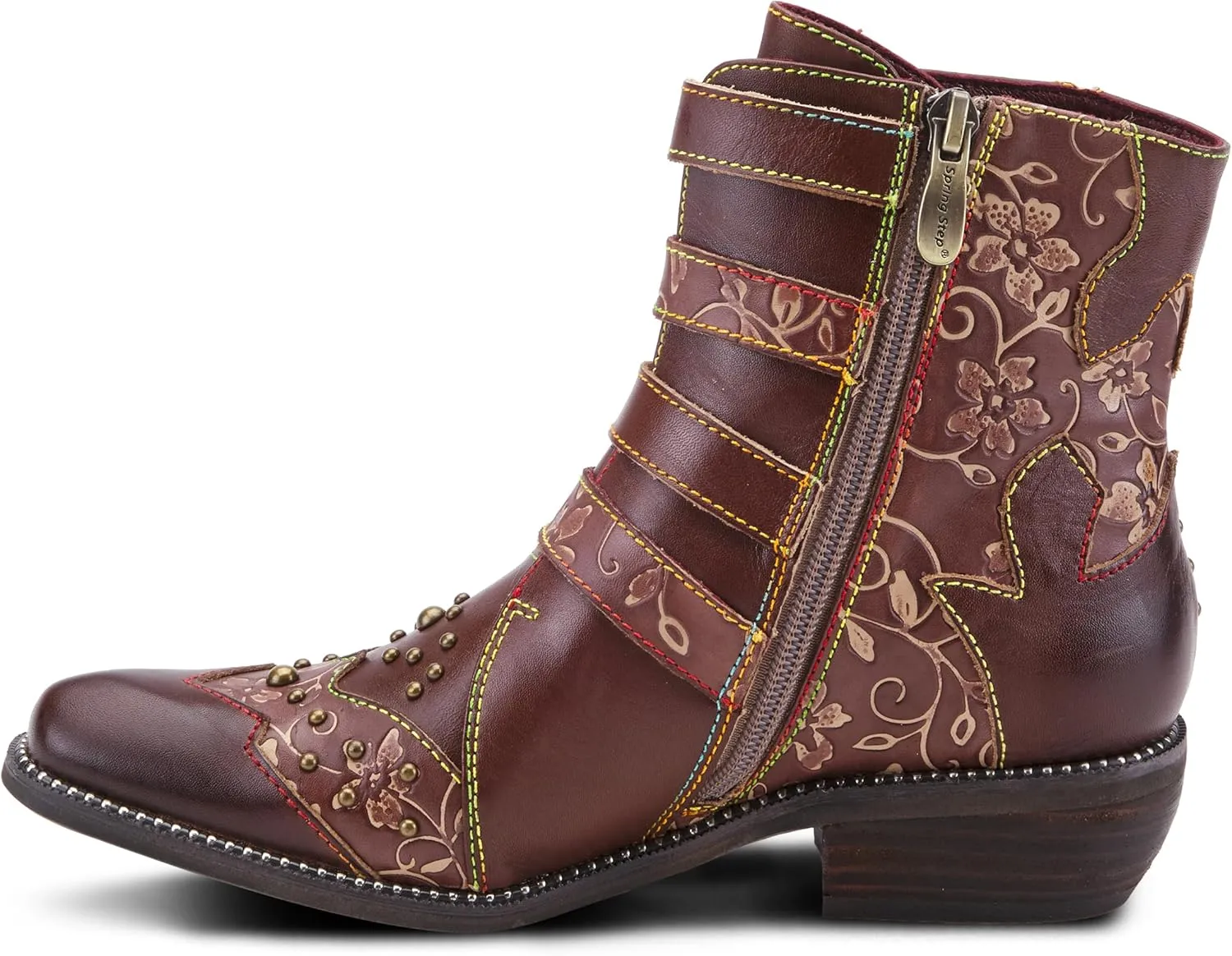 Spring Step L'Artiste Rodeha Booties for women - Women's Ankle Boots with Zipper Closure - Ladies Boots with Western Style Pointed Toe Silhouette