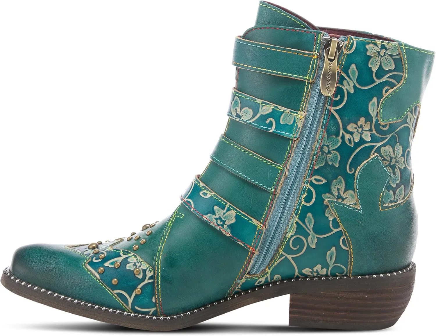Spring Step L'Artiste Rodeha Booties for women - Women's Ankle Boots with Zipper Closure - Ladies Boots with Western Style Pointed Toe Silhouette