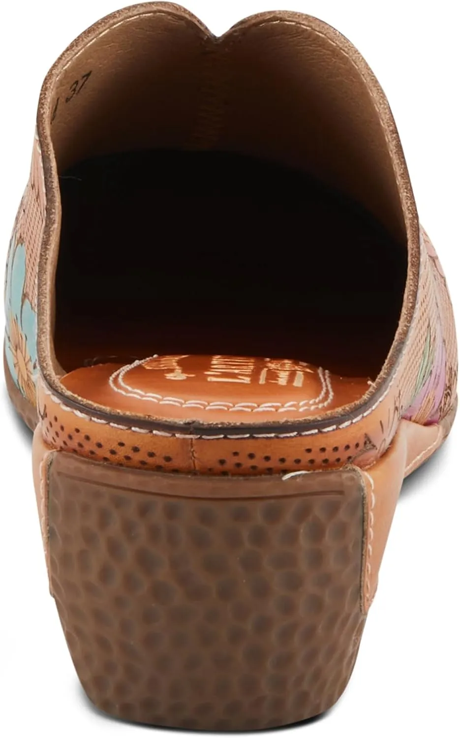 Spring Step L'Artiste Women's CHIENTI Hand-Painted Floral Open Back Sandals