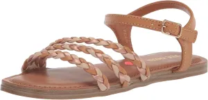 Steve Madden Girls Shoes Girls Georjia Flat Sandal, Cognac Multi, 11 Little Kid