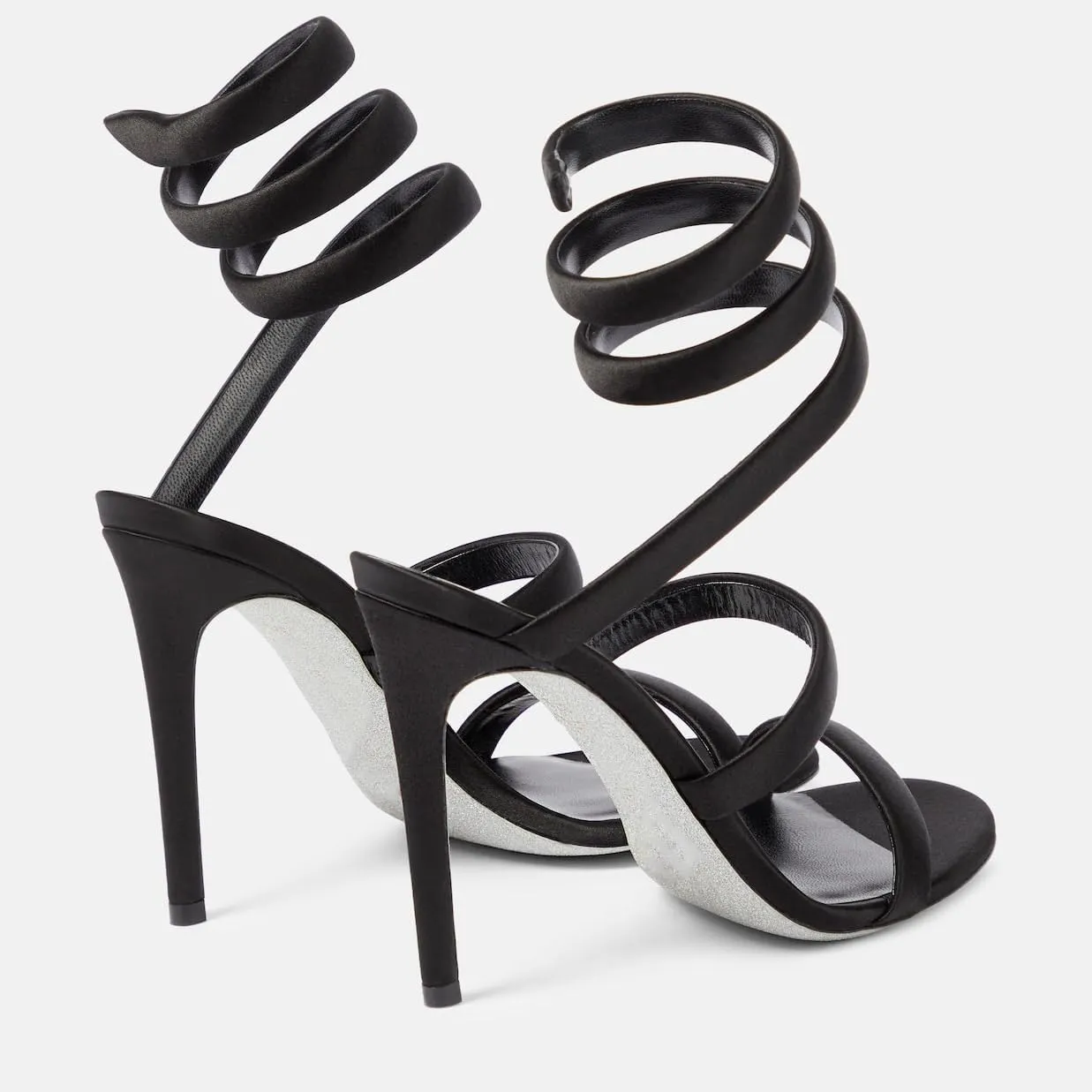 Strappy Heeled Sandals Spiral Ankle Wrap Strap Stilletos Sexy High Heel Gladiator Party Shoes Open Round Toe Lace Up Dressy Pumps