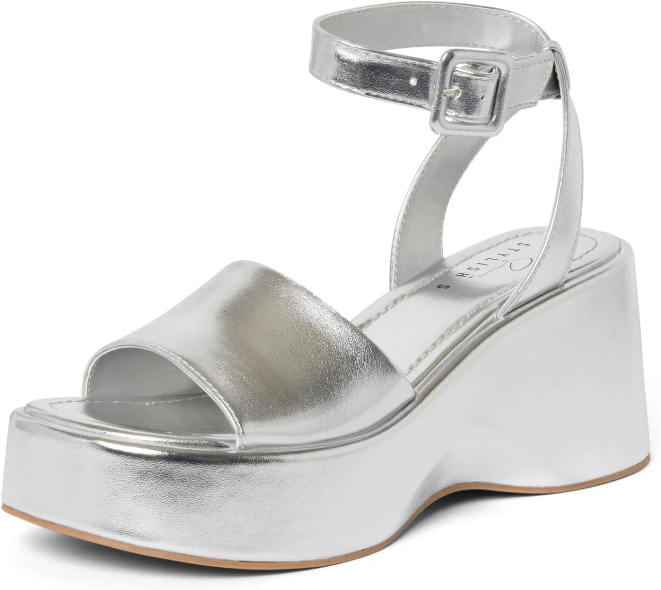 STYLISH S Womens Wedge Platform Sandals Open Toe Ankle Strap - FOCA