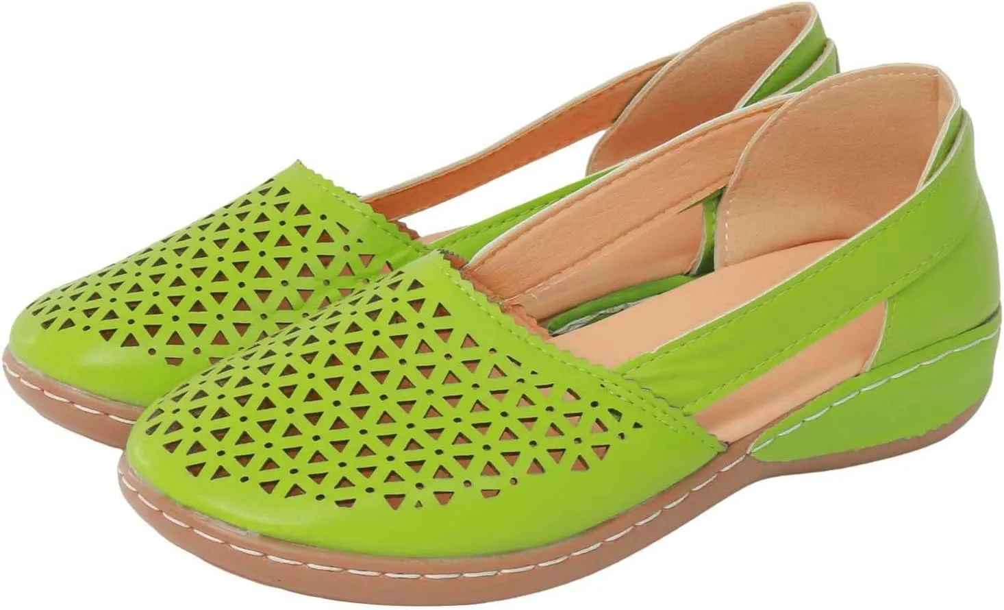 SuanlaTDS Closed Toe Sandals for Women 2025 Platform Soft Sole Spring Summer Work Shoes Comfortable Casual Hollow Out Loafers Dressy Low Heel Wedges Slip-on Outdoor Beach Walking Sandal