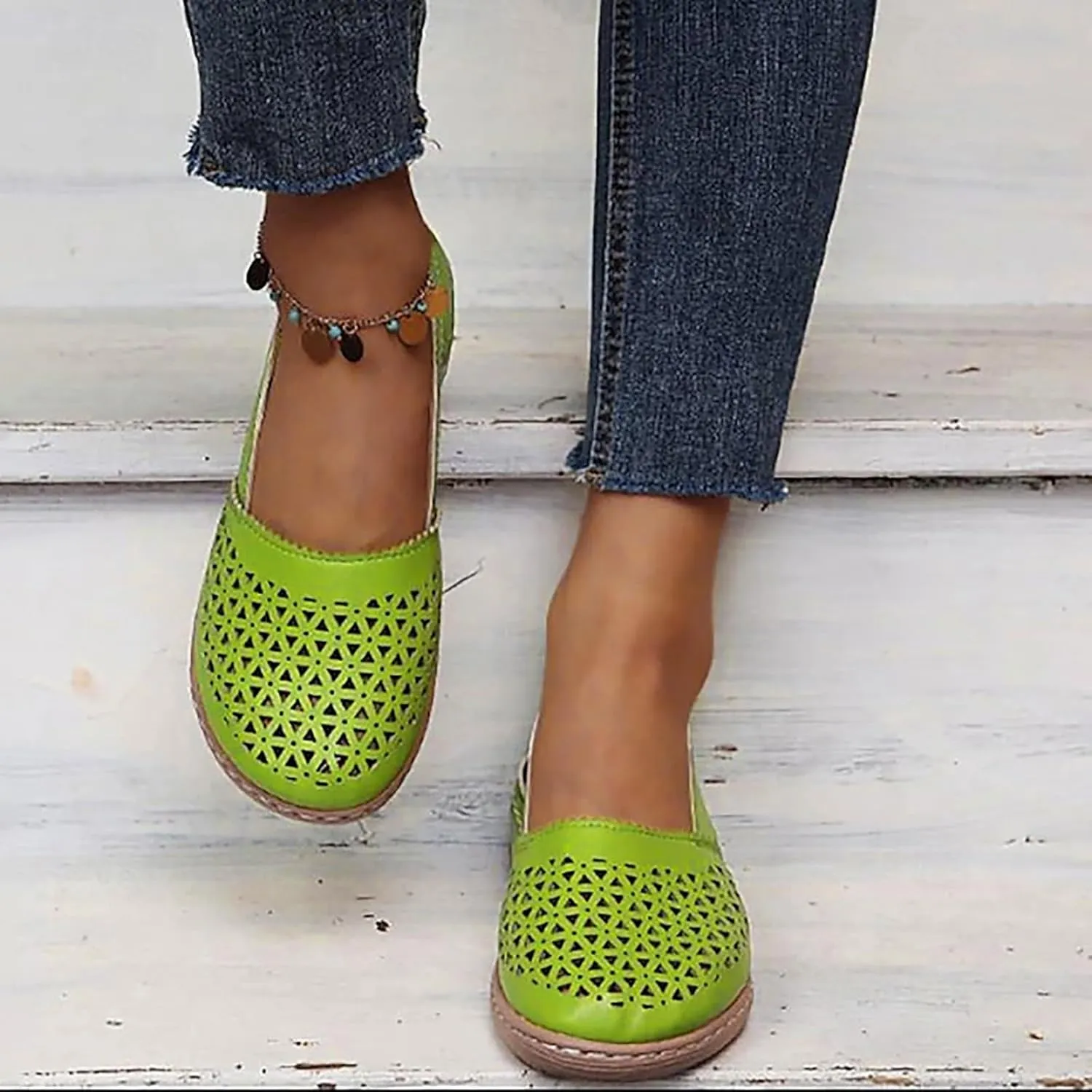 SuanlaTDS Closed Toe Sandals for Women 2025 Platform Soft Sole Spring Summer Work Shoes Comfortable Casual Hollow Out Loafers Dressy Low Heel Wedges Slip-on Outdoor Beach Walking Sandal