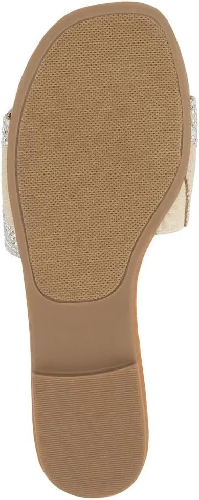 Sugar Women's Slide Sandals – Stylish Slip-On Flats for Casual, Dressy, Beach, or Pool Wear