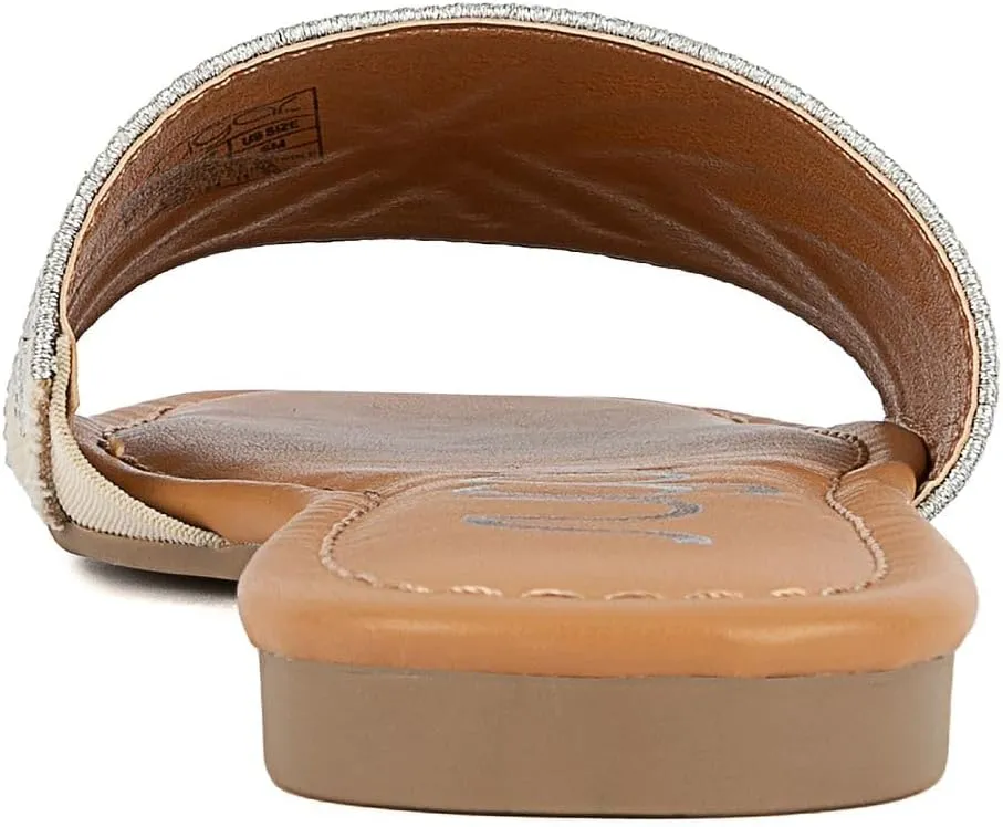Sugar Women's Slide Sandals – Stylish Slip-On Flats for Casual, Dressy, Beach, or Pool Wear
