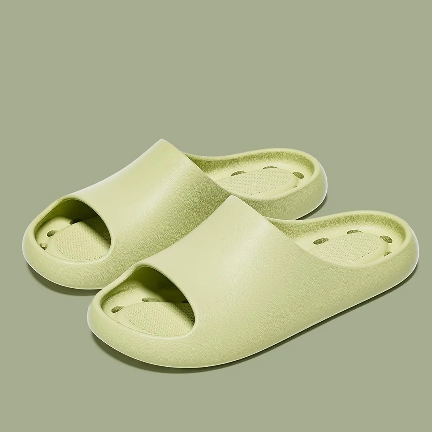Summer Home Household Indoor Slip Thick Soled PVC Women Slippers Neon Jelly Slides for Women