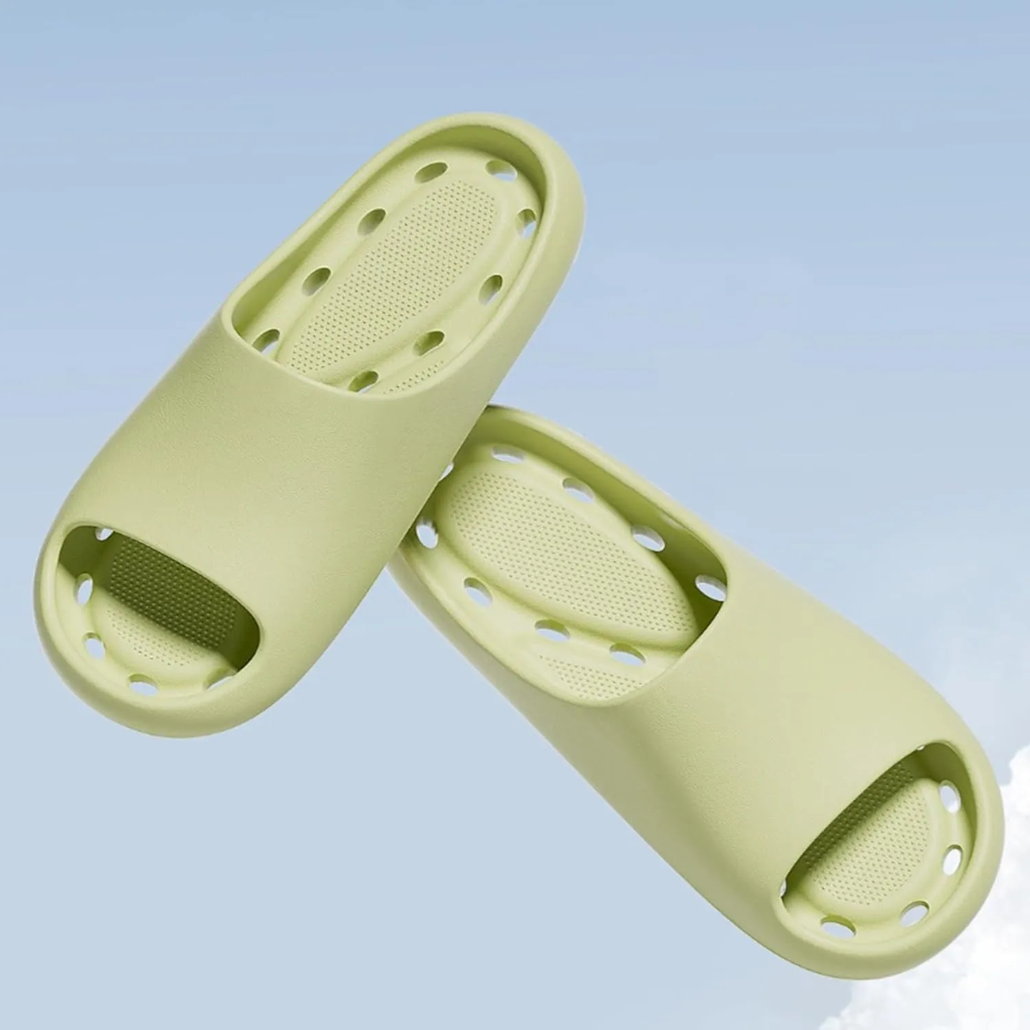 Summer Home Household Indoor Slip Thick Soled PVC Women Slippers Neon Jelly Slides for Women