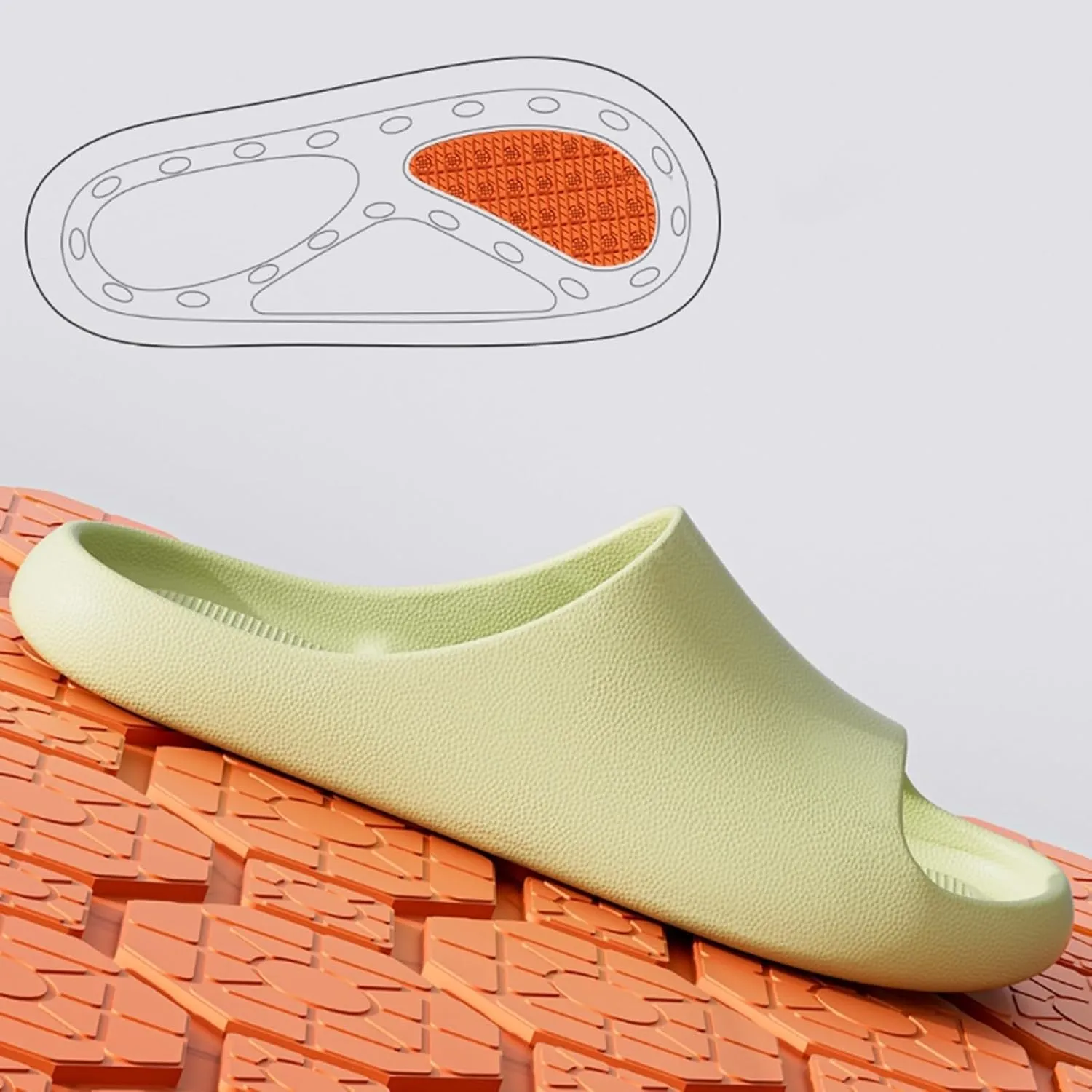 Summer Home Household Indoor Slip Thick Soled PVC Women Slippers Neon Jelly Slides for Women
