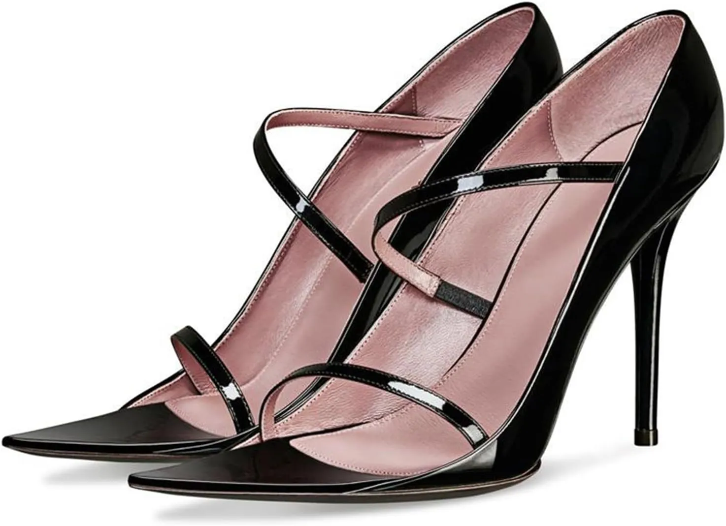 Sweet Women's Elegant Large Size Ponited Toe Sandals, Sexy Peep Toe Fashion Cover Heel High Heels for Party, Banquet And Fashion Show