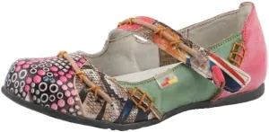 TMA EYES Stylish Color-Block Flat Sandals with Random Prints and Buckle