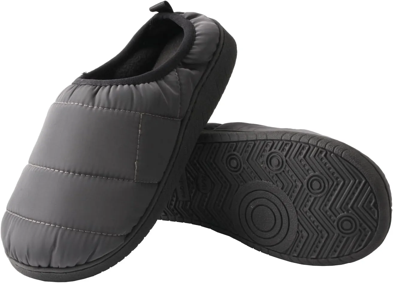 TMA EYES Winter Outdoor Slippers Memory Foam Slip On Indoor House Shoes Loafers