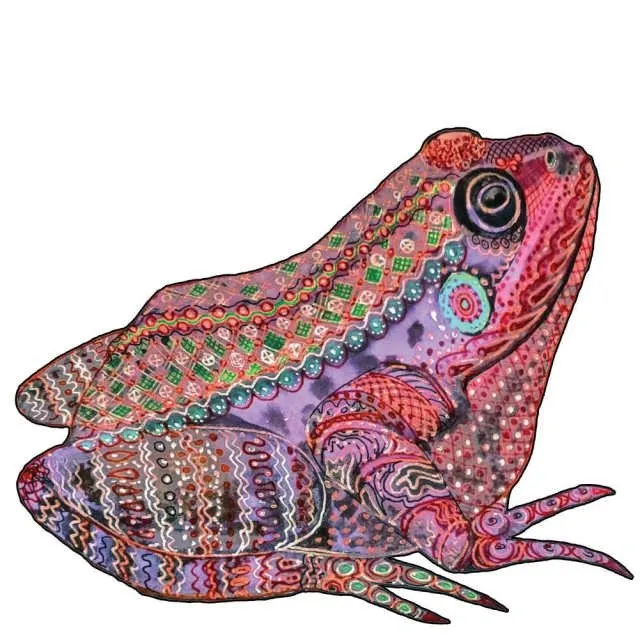 Toad 'Purple Boho' 3D Wood Jigsaw Puzzle