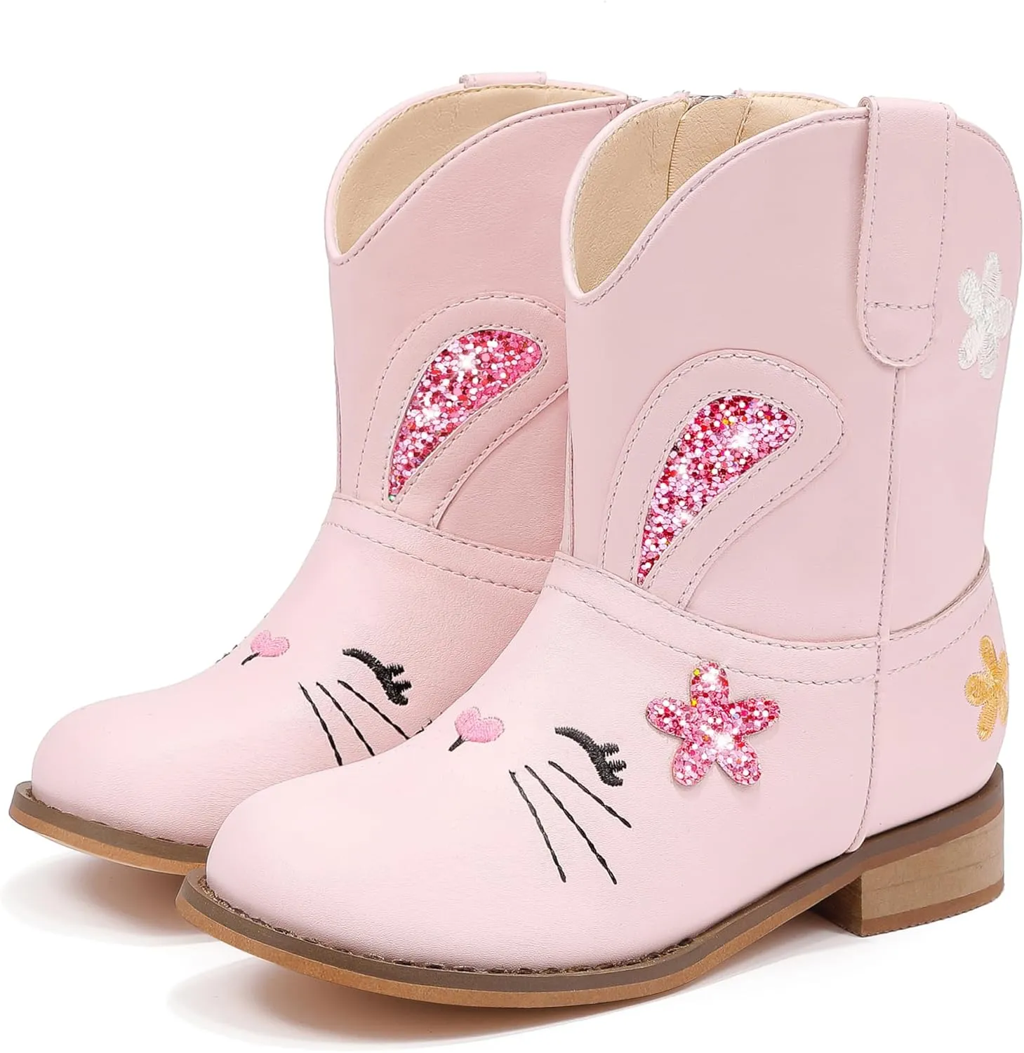 Toddler Girls Cowgirl Boots Cowboy Boots for Boys Little Kids Boot Animal Zipper Ankle Western Riding Shoes Birthday Party Wedding