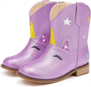 Toddler Girls Cowgirl Boots Cowboy Boots for Boys Little Kids Boot Animal Zipper Ankle Western Riding Shoes Birthday Party Wedding