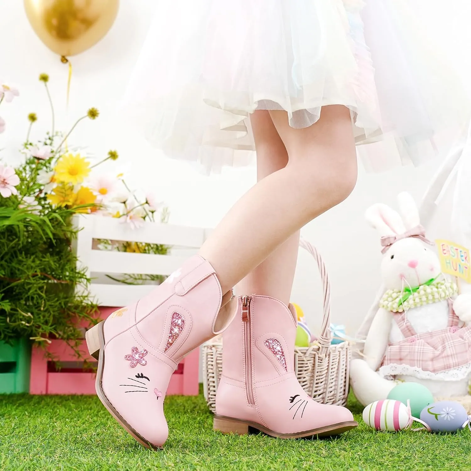 Toddler Girls Cowgirl Boots Cowboy Boots for Boys Little Kids Boot Animal Zipper Ankle Western Riding Shoes Birthday Party Wedding