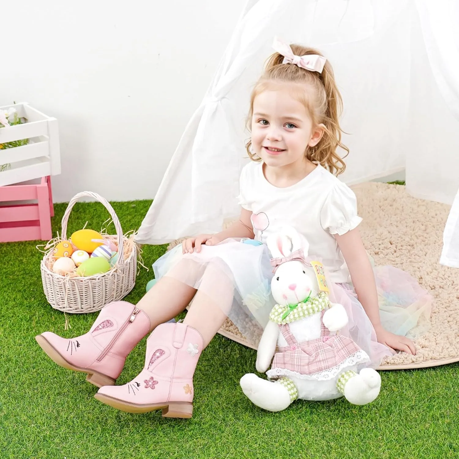 Toddler Girls Cowgirl Boots Cowboy Boots for Boys Little Kids Boot Animal Zipper Ankle Western Riding Shoes Birthday Party Wedding