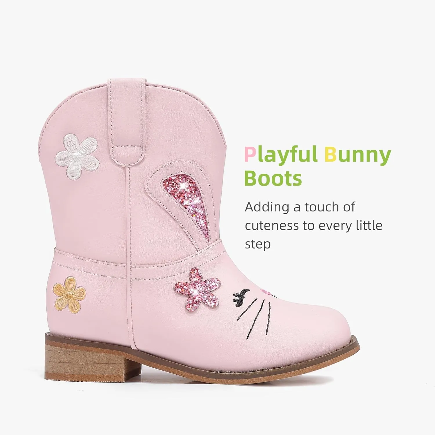 Toddler Girls Cowgirl Boots Cowboy Boots for Boys Little Kids Boot Animal Zipper Ankle Western Riding Shoes Birthday Party Wedding