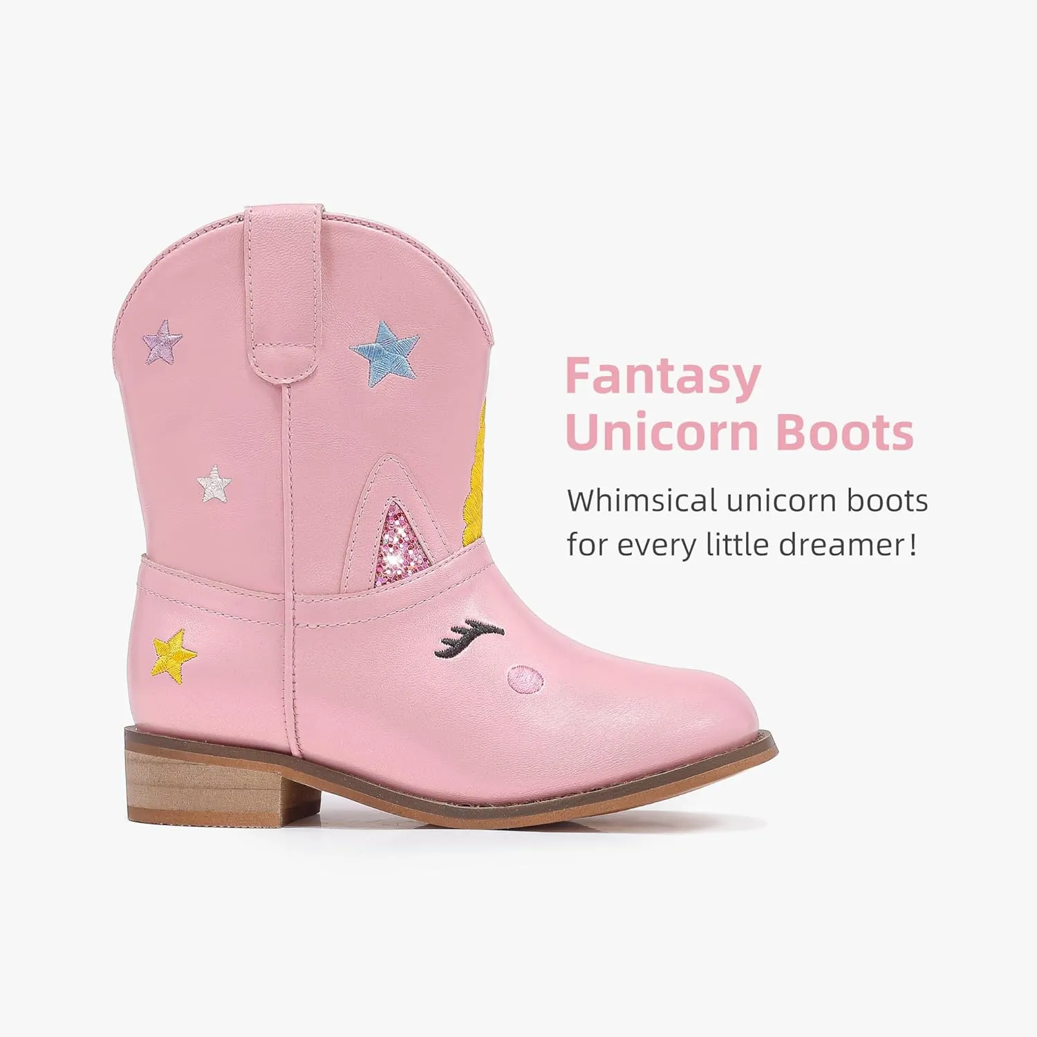 Toddler Girls Cowgirl Boots Cowboy Boots for Boys Little Kids Boot Animal Zipper Ankle Western Riding Shoes Birthday Party Wedding